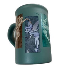 Walt Disney World Park Disneyana Collectible Teal Blue Tinkerbell Coffee Mug
